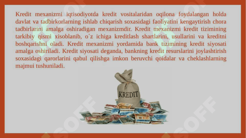 Kredit mexanizmi va uning elementlari 2