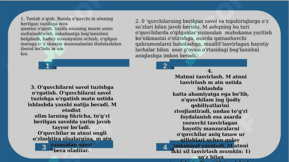 Matn  –  boshlang‘ich  sinf  o‘quvchilarini  o‘qish  va  yozishga  o‘rgatishda muhim  vosita. 3