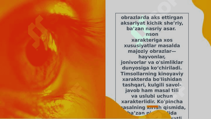 Masal janriga,  xos  matnlar  ustida  ishlash 3