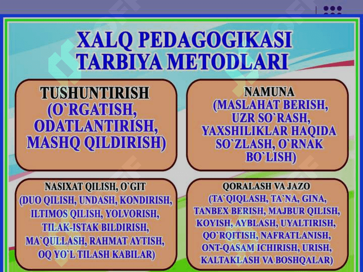TARBIYA METODLARI 6