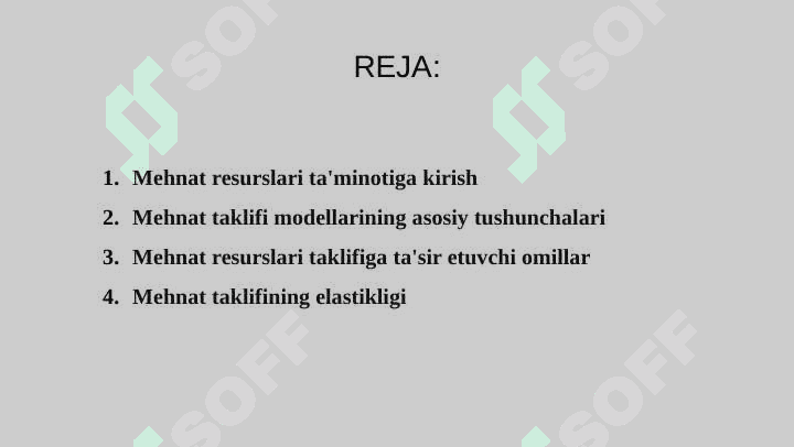 Mehnat resurslarining taklifi. Oddiy va kengaytirilgan modellar.pptx 2