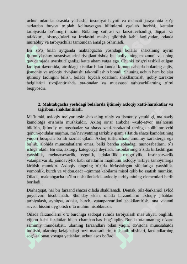 Maktabgacha  yoshdagi bolalarda ijtimoiy tajribani shakllantirish 3
