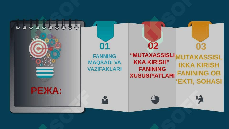Mutaxassislikka kirish fanning maqsad va vazifalari 2
