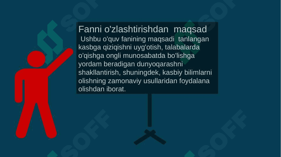 Mutaxassislikka kirish fanning maqsad va vazifalari 3