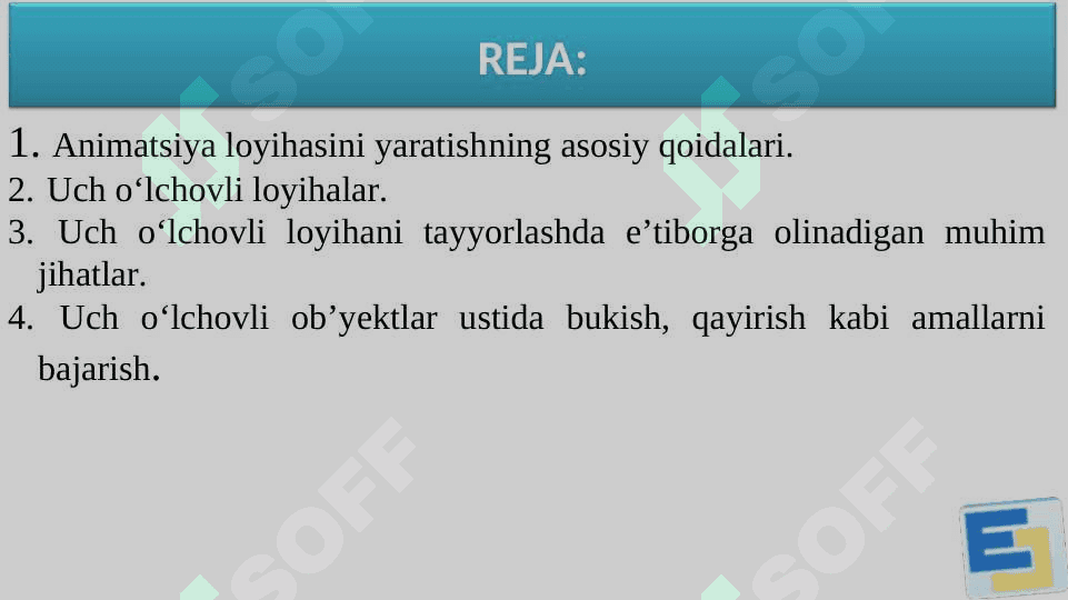 Kompyuterda animatsiya ishlab chiqarish 2