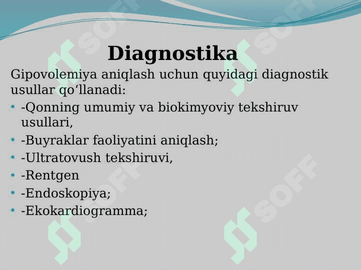 Gipovolemiyalarda qon aylanishi oʻzgarishlari 8
