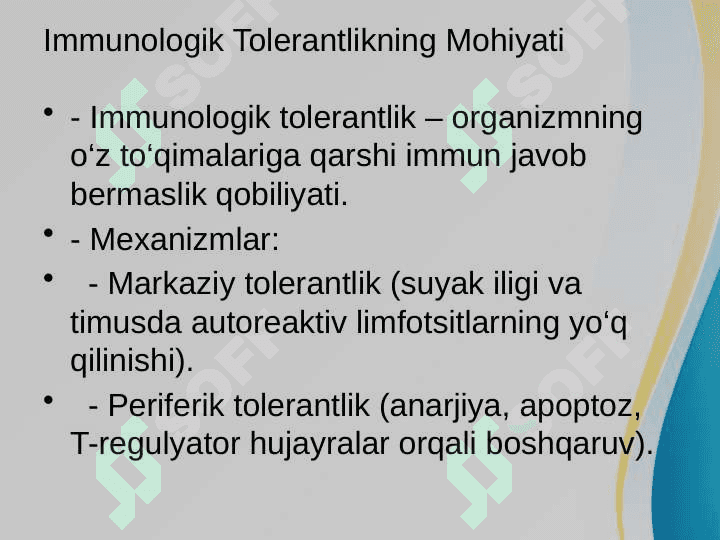 Immunologik Tolerantlik Nuqsonlari va Autoimmun Kasalliklar 3