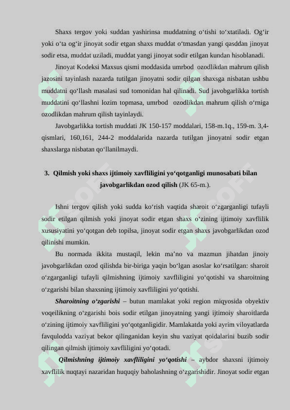 Javobgarlikdan ozod qilish tushunchasi va turlari 4