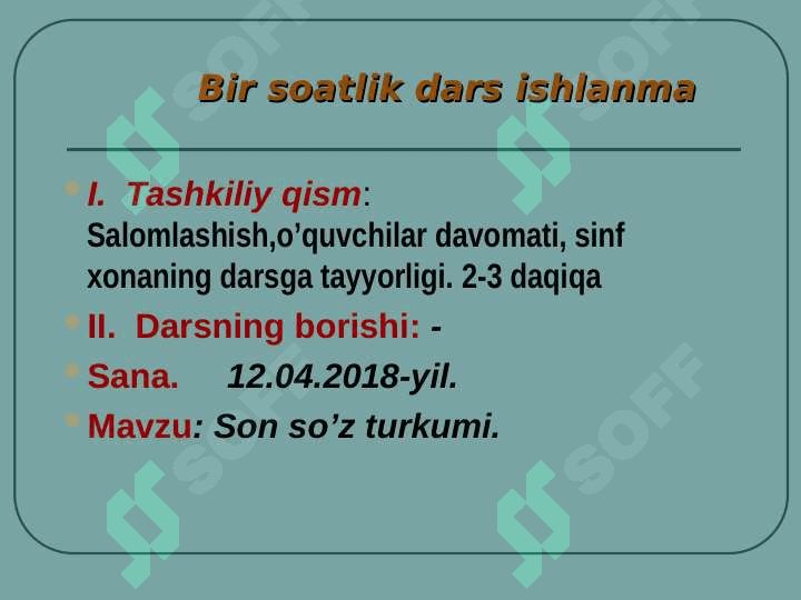 "Son so'z  turkumi" 2