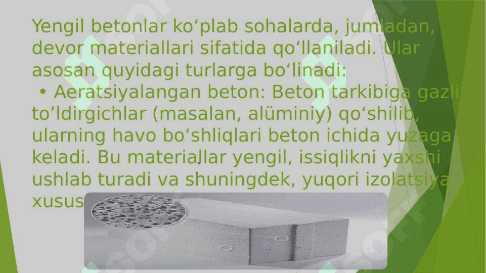 Devorbop qurilish materiallari texnologiyasi fanidan taqdimot 5