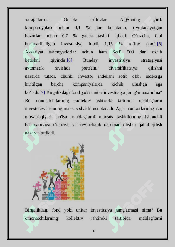 Kollektiv invistitsiya vositalari 6