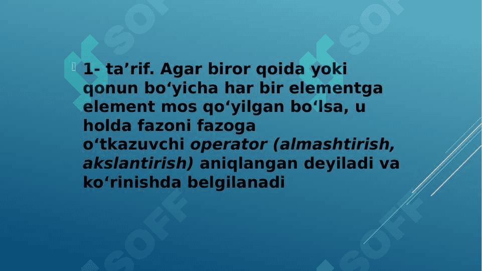 2- chiziqli operatorlar 2