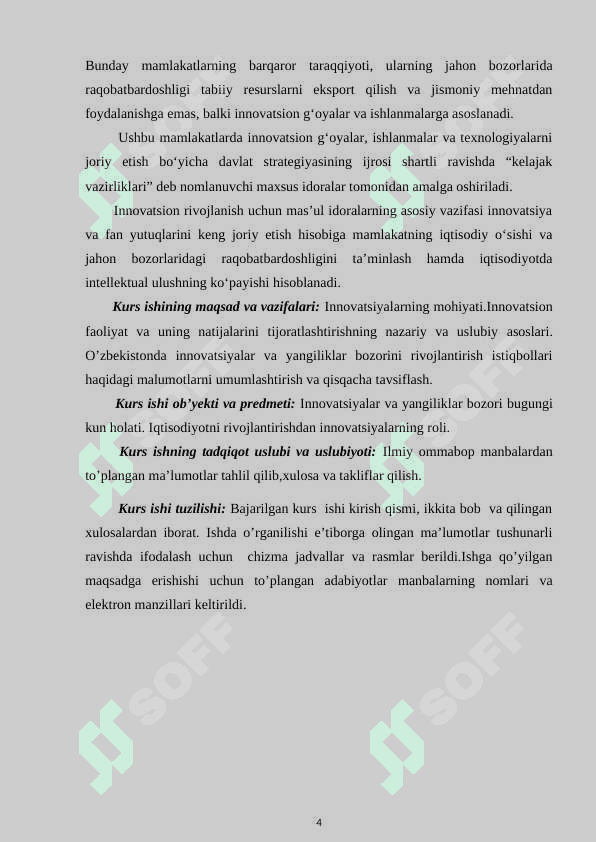 Innovatsiyalar va yangiliklar bozori: tarkibi, asosiy elementlari, o‘ziga xos xususiyatlari 4