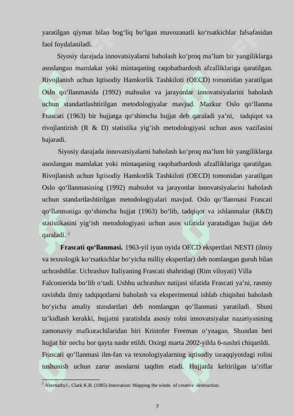 Innovatsiyalar va yangiliklar bozori: tarkibi, asosiy elementlari, o‘ziga xos xususiyatlari 7