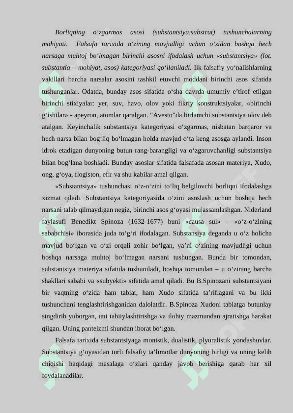 Borliq (ontologiya) va rivojlanish falsafasi 7