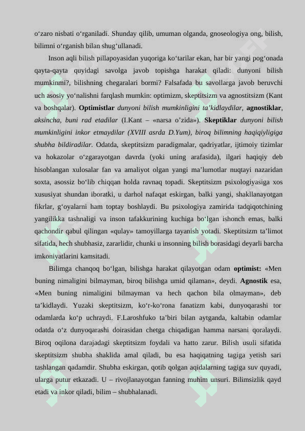 Bilish nazariyasi: asosiy muammolari va yo‘nalishlari 2