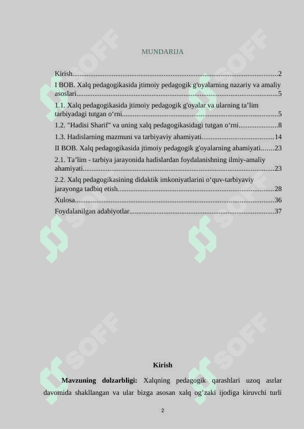 "Hadisi Sharif" va xalq pedagogikasida jtimoiy pedagogik g'oyalar 2