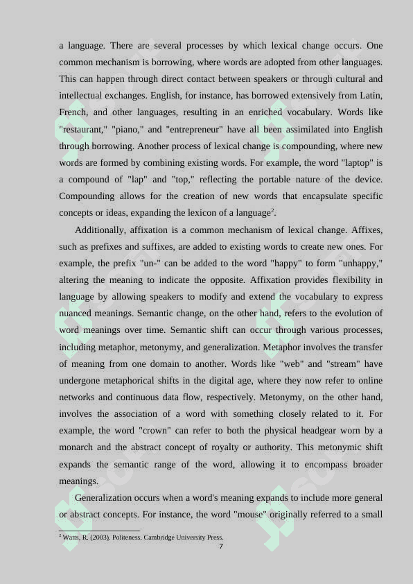 Modern English: from Shakespeare to present day 7