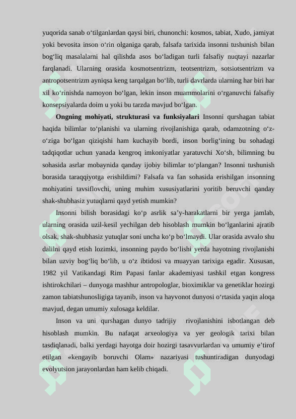 Inson falsafasi (Falsafiy antropologiya) 8