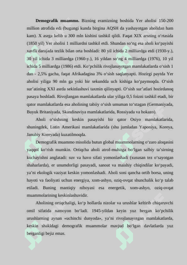 Globallashuv va barqaror taraqqiyot falsafasi 8