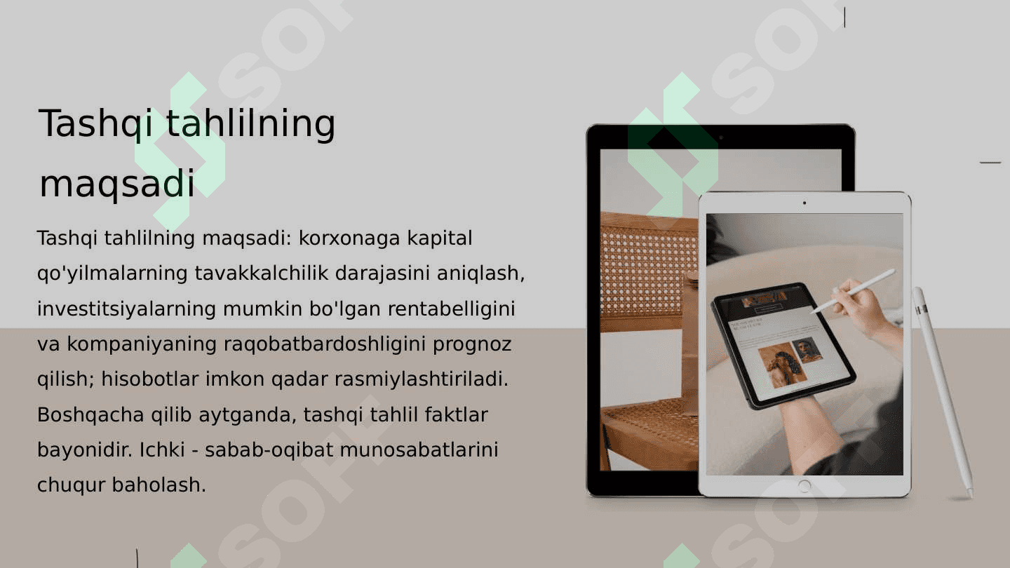 Korxonaning moliyaviy salohiyatini ifodalovchi asosiy ko’rsatkichlarni tahlil qilish usullari pptx 6