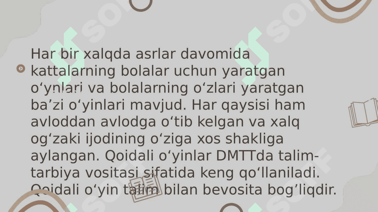 Qoidali o'yinlar bolalarga ta'lim berish shakli sifatida 3
