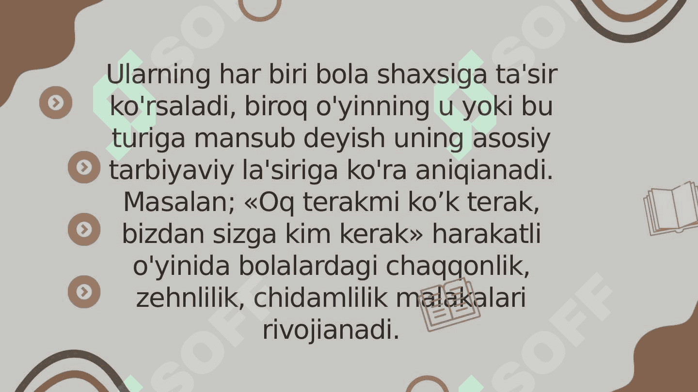 Qoidali o'yinlar bolalarga ta'lim berish shakli sifatida 7