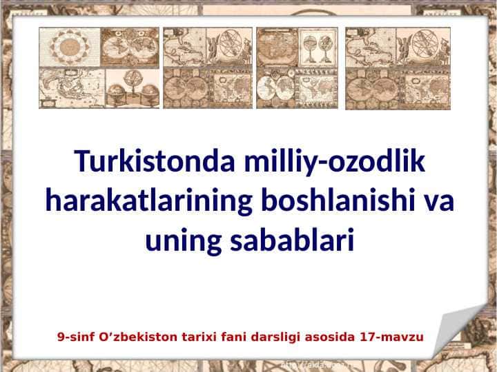 Turkistonda milliy ozodlik harakatlari 1