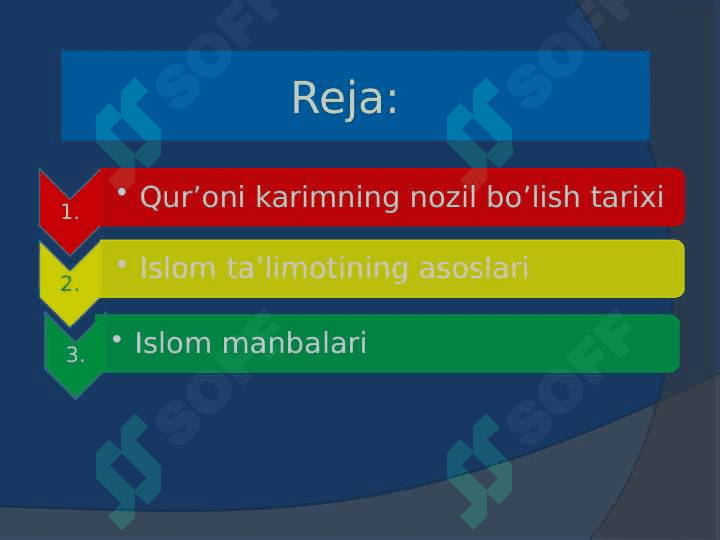 Islom manbalari.Qur’oni karimning nozil bo’lish tarixi 2