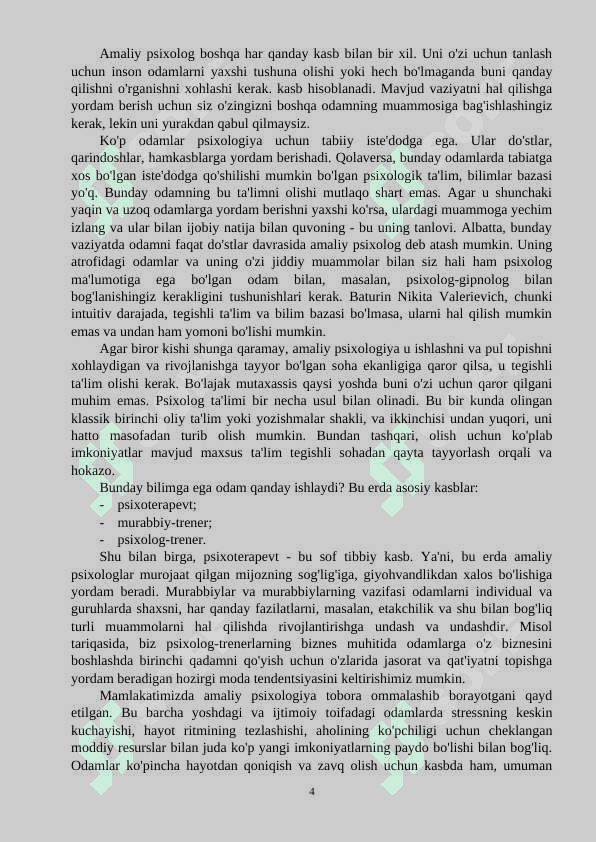 Amaliy psixologiyadan psixologik amaliyotga 4