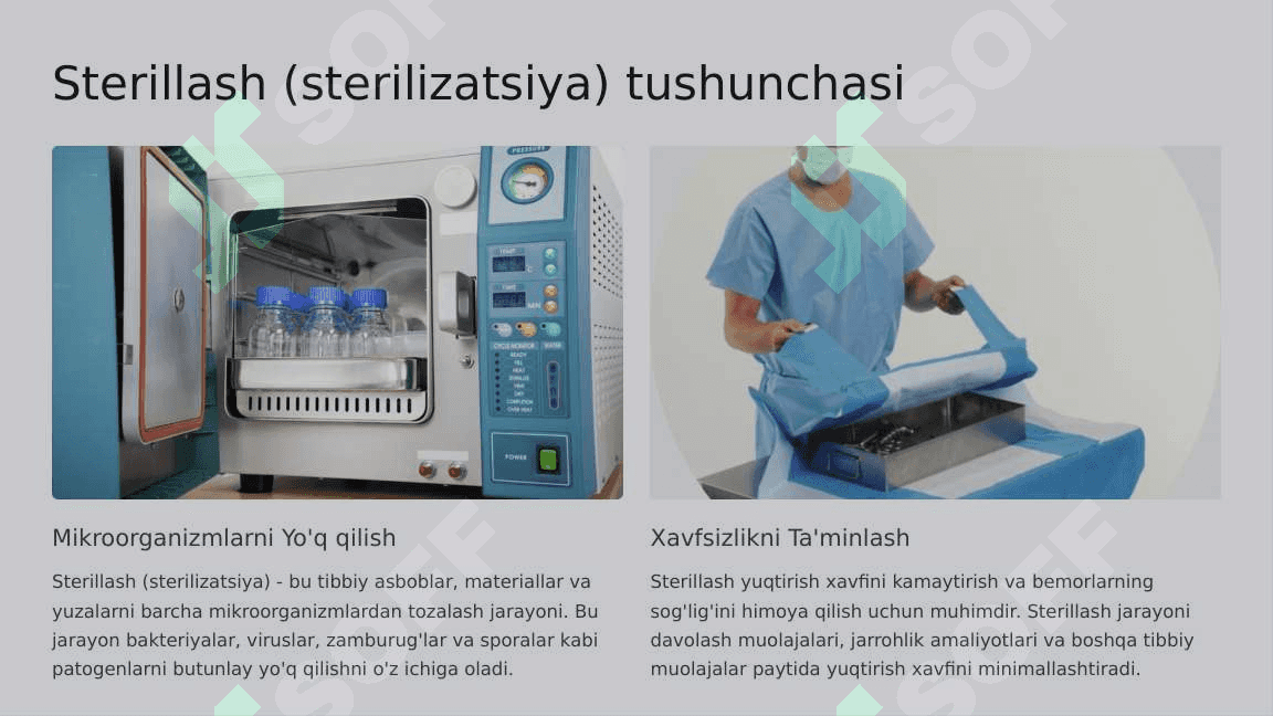 Terapevtik  stomatologiyada  aseptika va  antiseptika.  Sterilizatsiya. 7