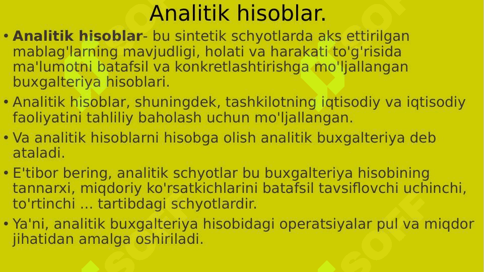 Sintetik va analitik schyotlar 4