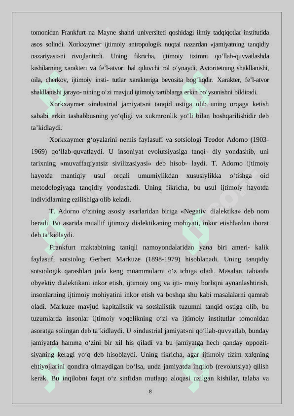 Zamonaviy sotsiologiyaning jamiyatda tutgan o'rni 24 8