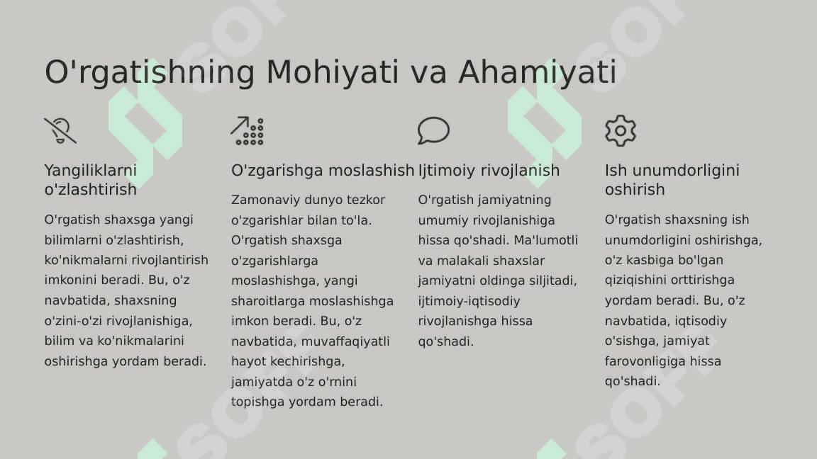 O'rgatish Metodlari va Usullari. 2