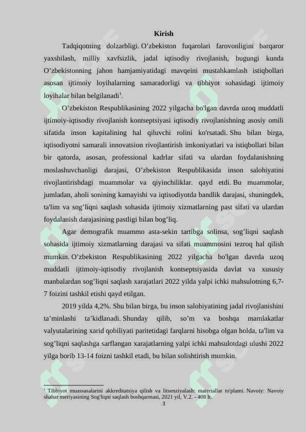 O'zbekistonda byudjetdan moliyalashtiriladigan ijtimoiy loyihalar va dasturlarning  samaradorligini baholash. 3