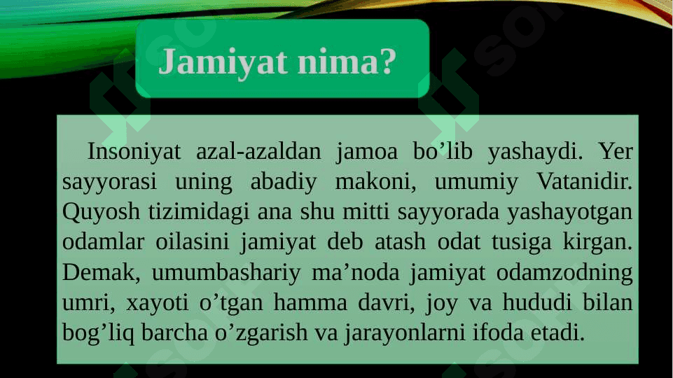 Jamiyat tushunchasi mohiyati va rivojlanish bosqichlari 3