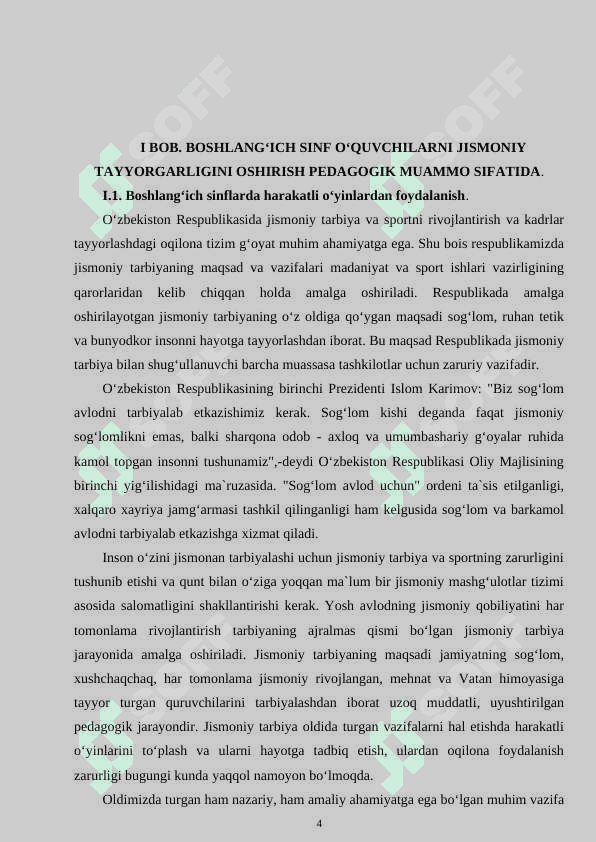 O‘QUVCHILARNI YOSH XUSUSIYATLARINI HISOBGA OLGAN HOLDA HARAKATLI O‘YINLARNI TANLASH VA O‘TKAZISH 4
