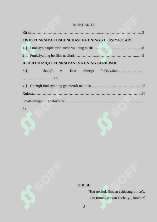 Chiziqli funksiya 2