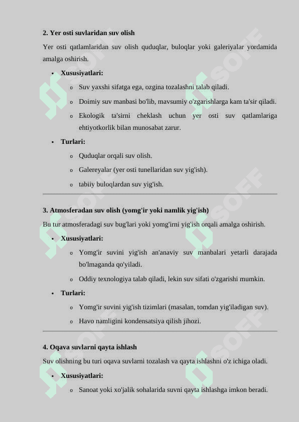 Suv olish inshootlari va qurilmalari 4