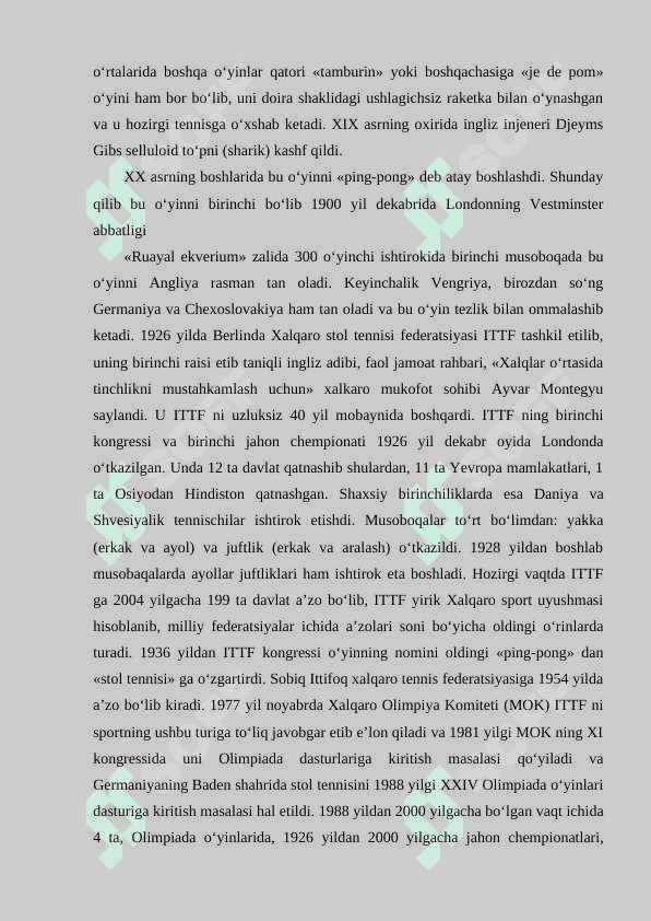 STOL TENNISI O‘YINING TEXNIKASI VA TAKTIKASI 6