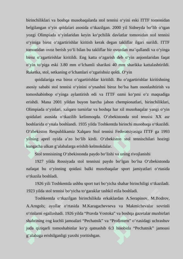 STOL TENNISI O‘YINING TEXNIKASI VA TAKTIKASI 7