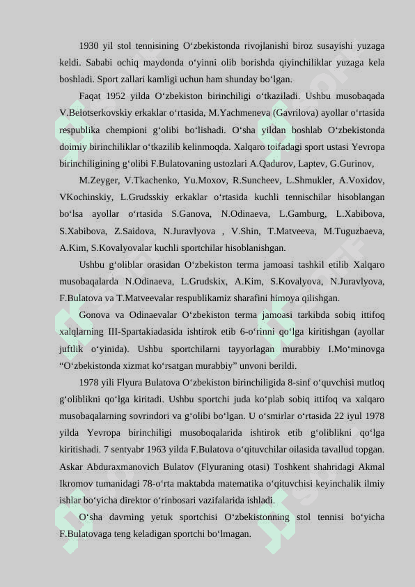 STOL TENNISI O‘YINING TEXNIKASI VA TAKTIKASI 8