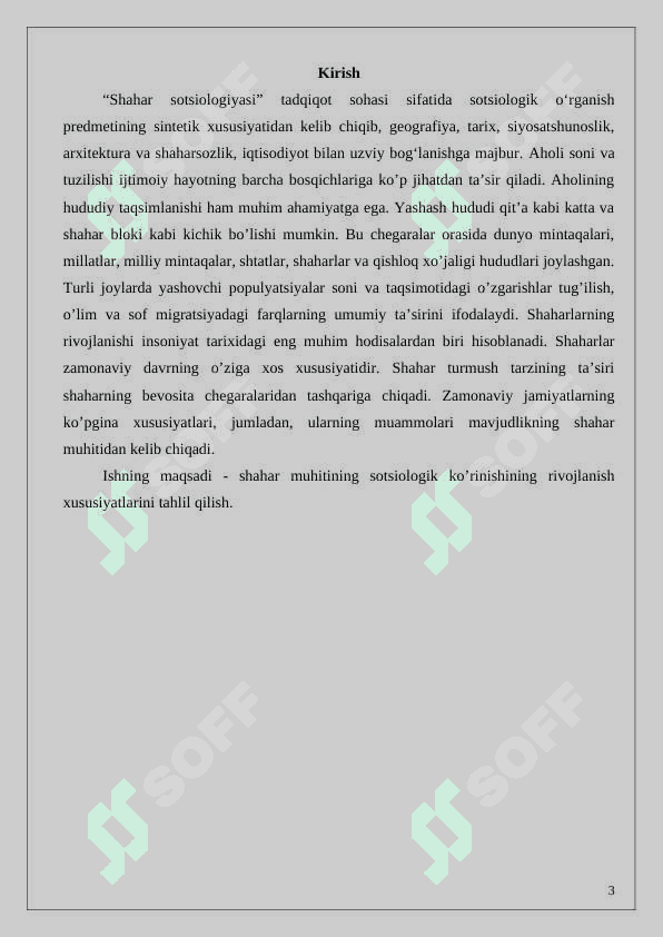 XXI asrda shahar sotsiologiyasi va sotsiol 2