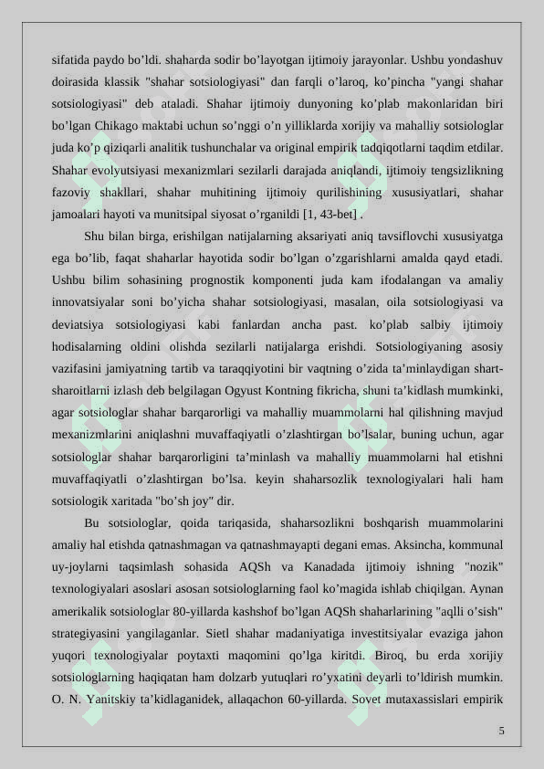 XXI asrda shahar sotsiologiyasi va sotsiol 4