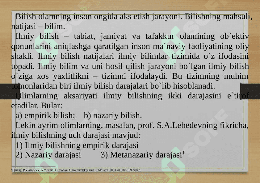 4-MAVZU: Ilmiy tadqiqot vositalari va metodlari. Ilmiy tadqiqotda tarixiylik va mantiqiylik 1