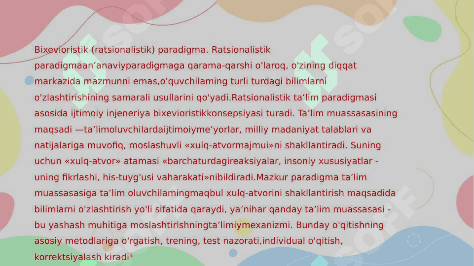 ZAMONAVIY PEDAGOGIKADA TA’LIM PARADIGMALAR 8