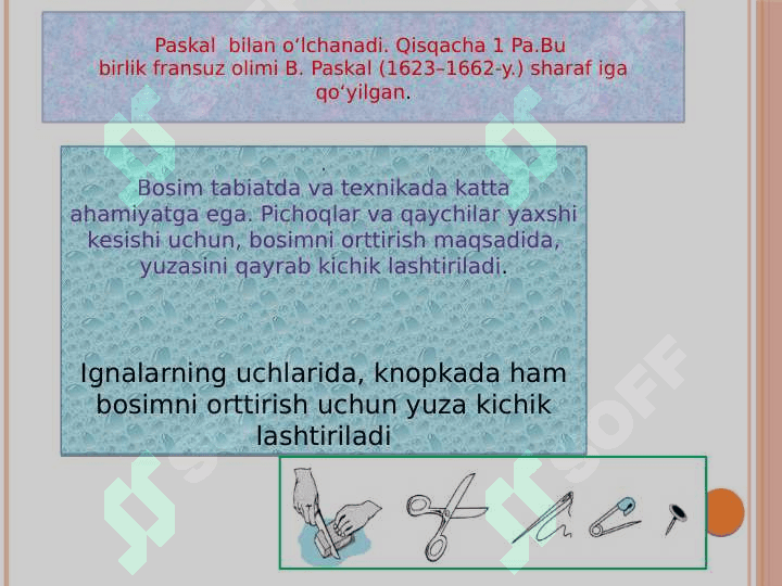 Bosim va uning birliklari 6