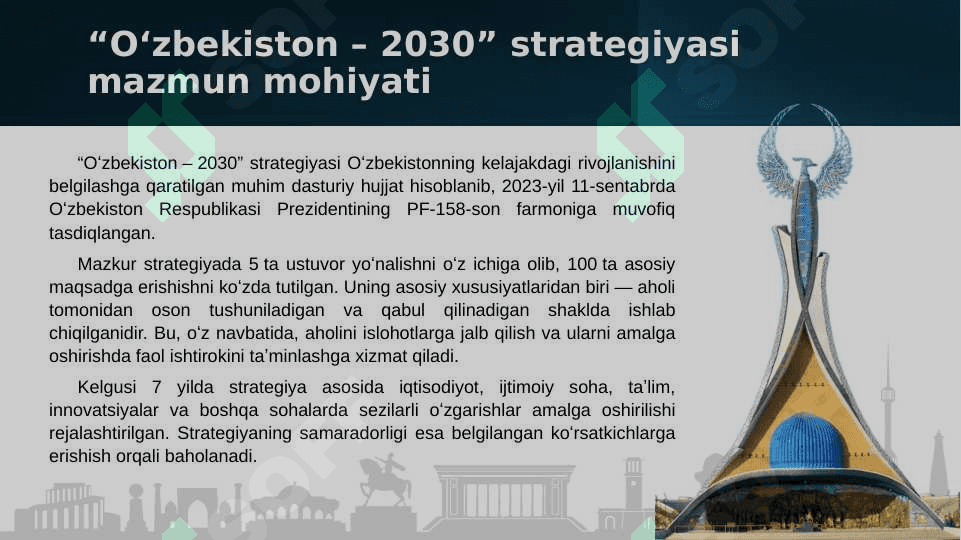 “Oʻzbekiston – 2030” strategiyasi mazmun mohiyati 2