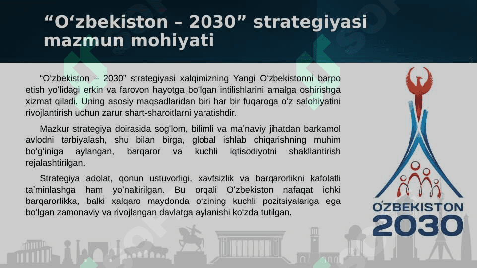 “Oʻzbekiston – 2030” strategiyasi mazmun mohiyati 4