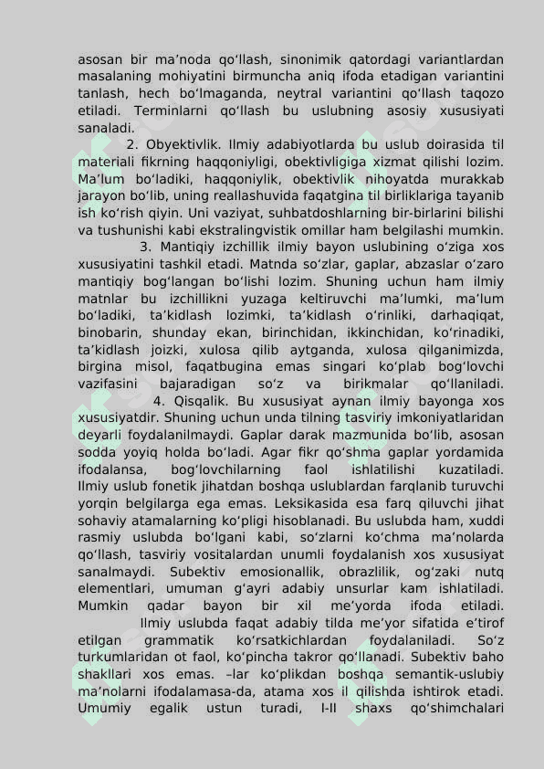 ILMIY  USLUB VA RASMIY-IDORAVIY USLUBLARNING LEKSIK-GRAMMATIK XUSUSIYATLARI 3